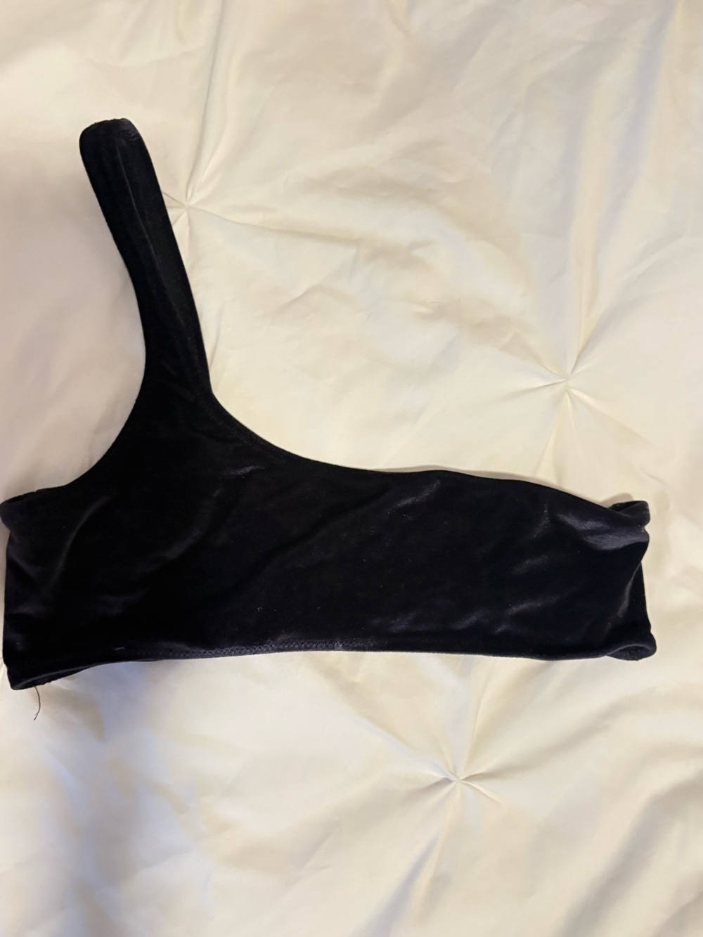 triangl swimwear Black One-Shoulder Bandeau Top